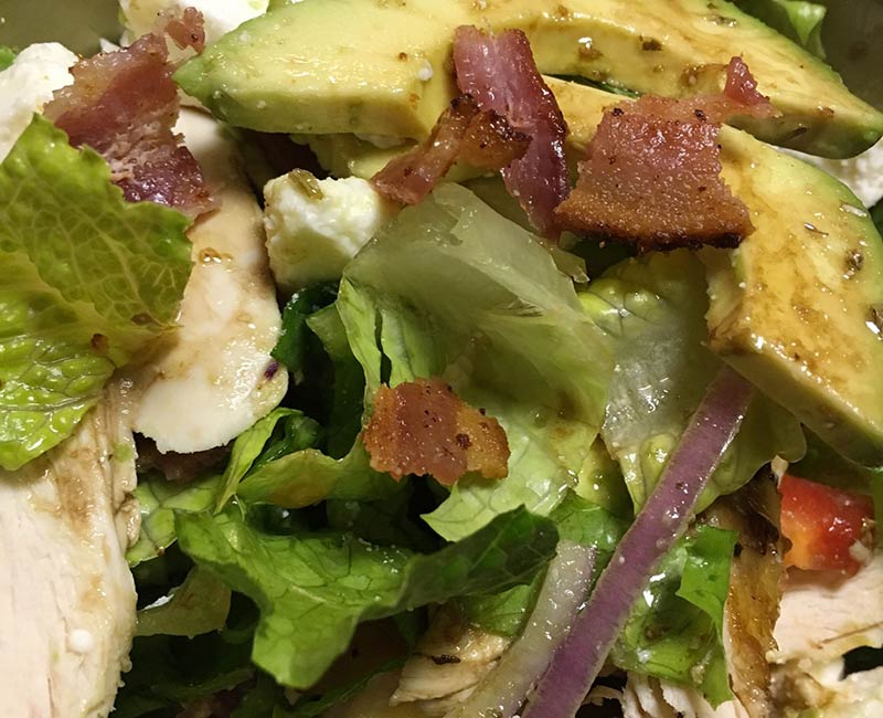 BLT, Chicken, Balsamic & Feta Salad Recipe from That Vibrant Life