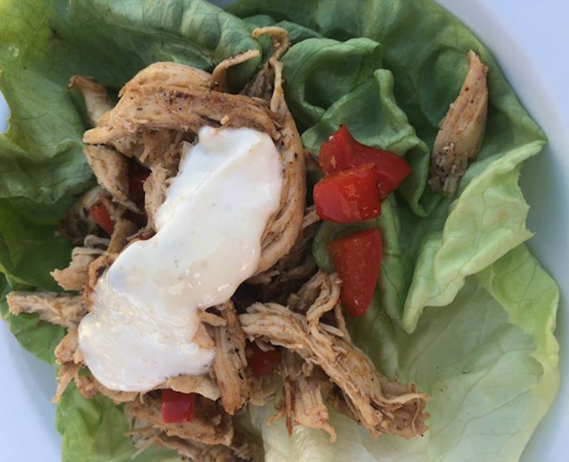 Jamaican Jerk Chicken Lettuce Cups Recipe from That Vibrant Life